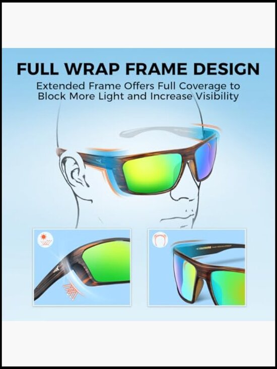Polarized Sport Sunglasses with UV Protection for Driving Fishing Cycling main image 4
